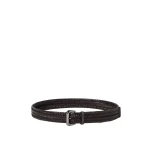 Brunello Cucinelli Braided leather belt in Rust Brown | Belts | Coveti
