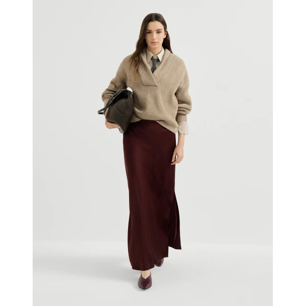 Calfiskin slingback flats in Burgundy - Image 6