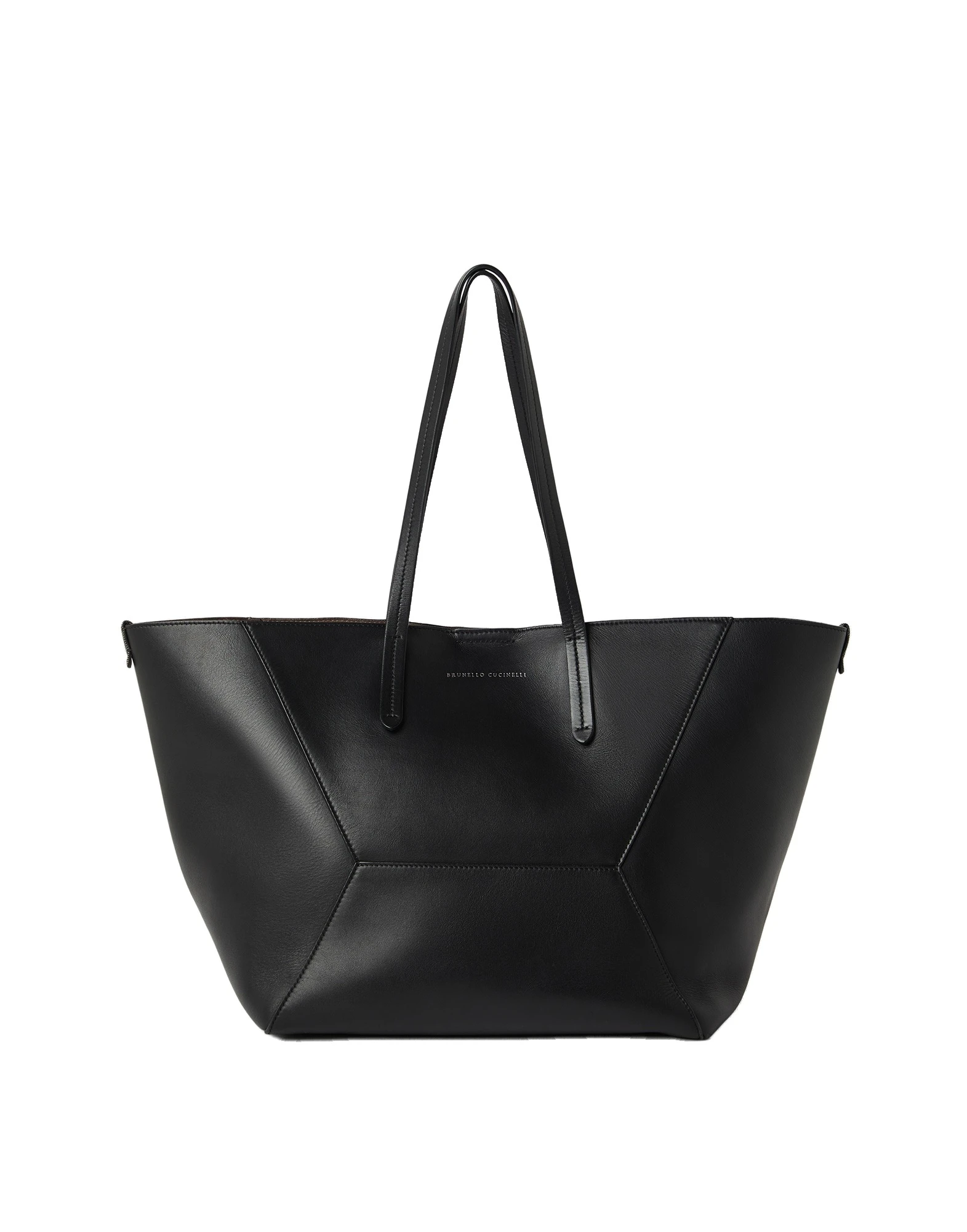 Brunello Cucinelli Calfskin BC Duo bag in Black | Buy Shoulder & Crossbody Bags at Coveti Brunello Cucinelli Calfskin BC Duo bag in Black