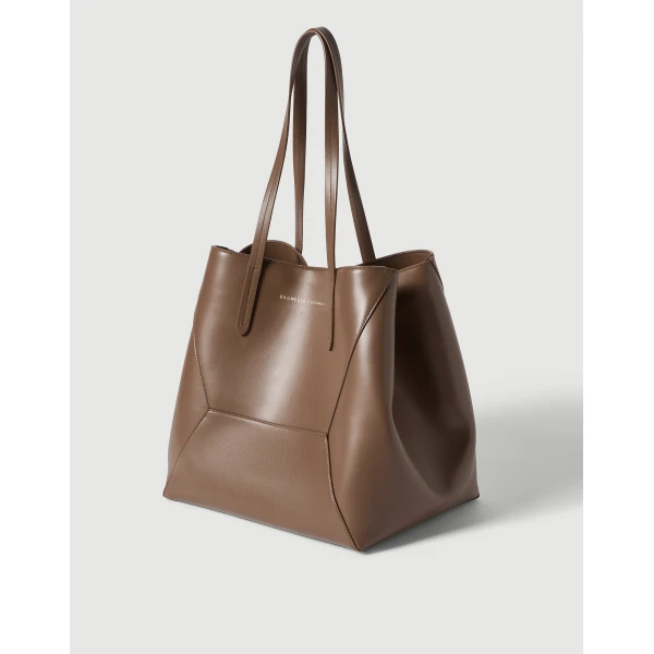 Calfskin BC Duo bag in Brown Gianduia - Image 3