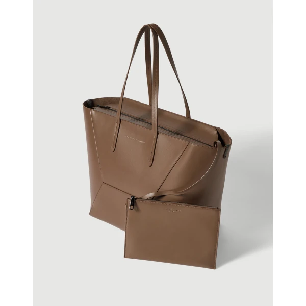 Calfskin BC Duo bag in Brown Gianduia - Image 5