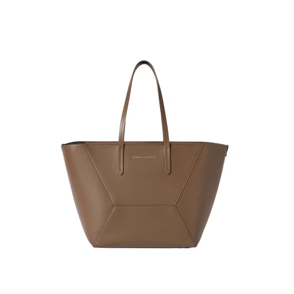 Calfskin BC Duo bag in Brown Gianduia