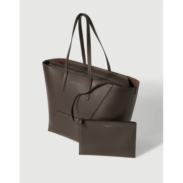 Calfskin BC Duo bag in Rust Brown - Image 5