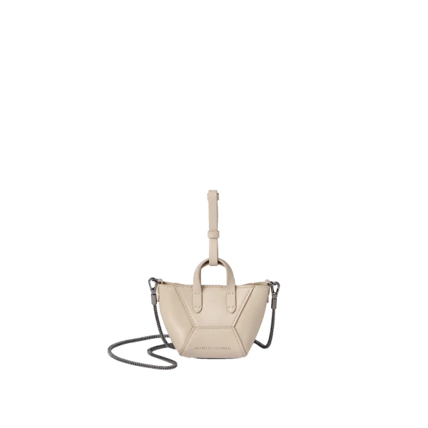 Calfskin BC Duo micro bag in Ivory