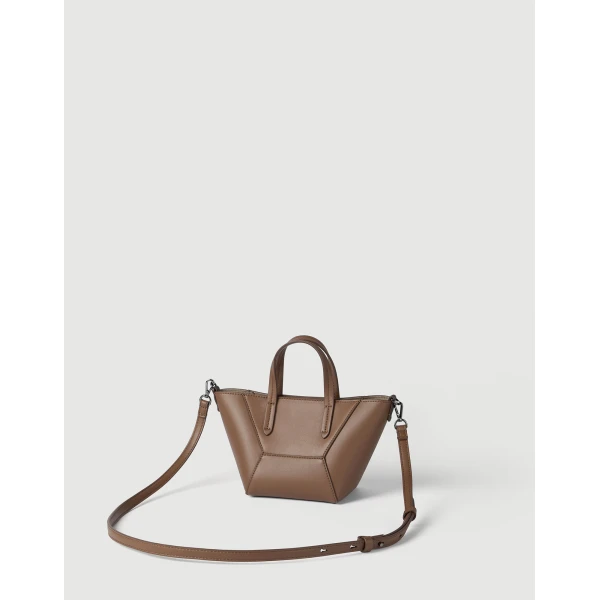 Calfskin BC Duo mini bag in Brown Gianduia - Image 2