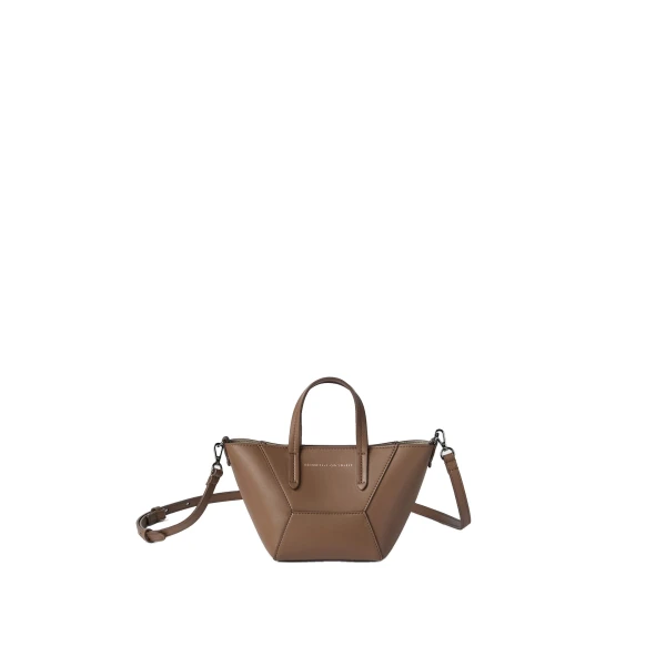 Calfskin BC Duo mini bag in Brown Gianduia