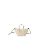 Brunello Cucinelli Calfskin BC Duo mini bag in Ivory
