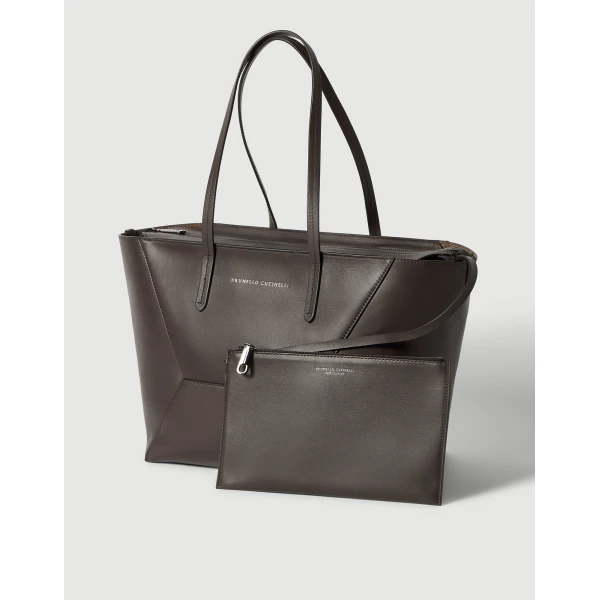 Calfskin BC Duo small bag in Rust Brown - Image 5