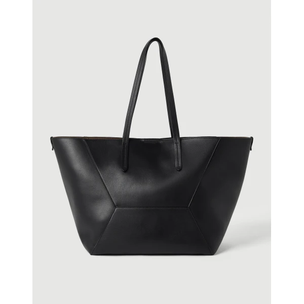 Calfskin large BC Duo bag in Black - Image 2