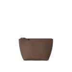 Brunello Cucinelli Calfskin pouch with monili in Brown Gianduia | Wallets & Purses | Coveti