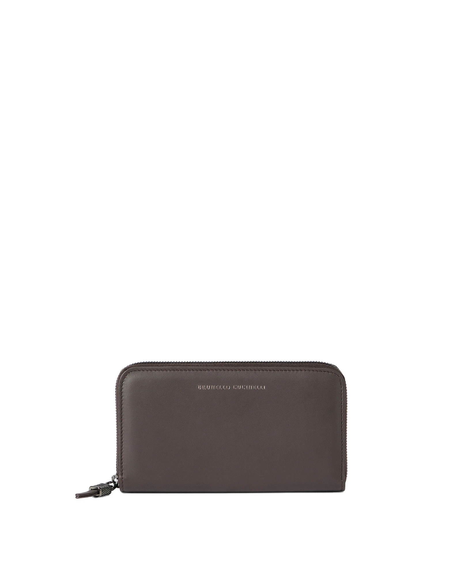 Brunello Cucinelli Calfskin wallet with monili in Rust Brown Brunello Cucinelli Calfskin wallet with monili in Rust Brown | Wallets & Purses | Coveti