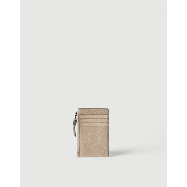 Brunello Cucinelli Card case in Beige, view 2 | Wallets & Purses | Coveti