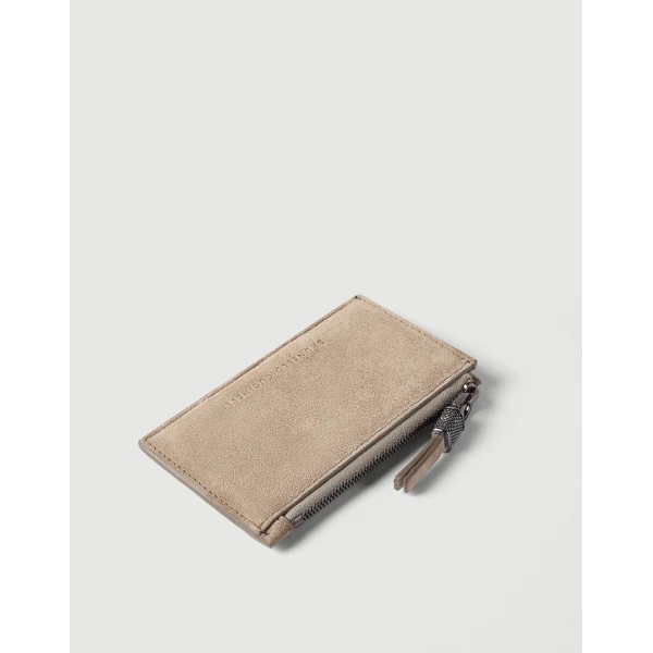 Brunello Cucinelli Card case in Beige, view 3 | Wallets & Purses | Coveti
