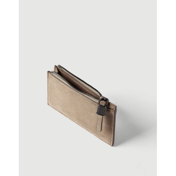 Brunello Cucinelli Card case in Beige, view 4 | Wallets & Purses | Coveti