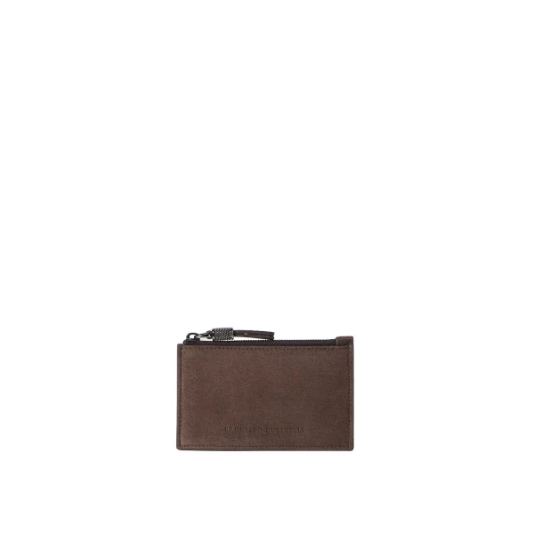 Brunello Cucinelli Card case in Espresso | Wallets & Purses | Coveti