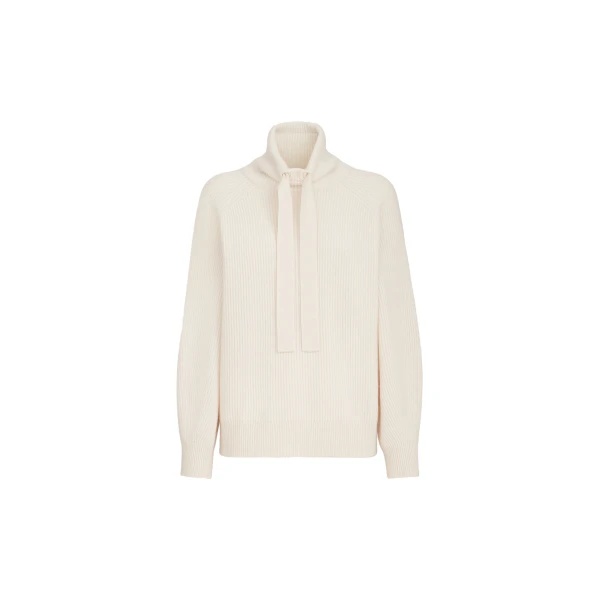 Cashmere English rib sweater in Butter