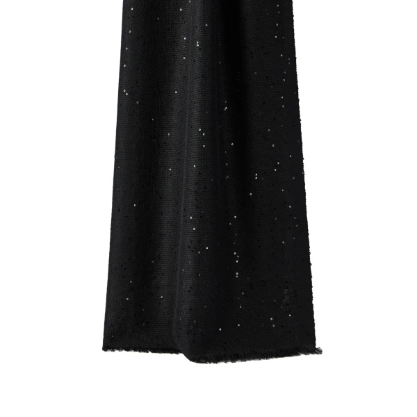 Brunello Cucinelli Cashmere and silk Diamond yarn scarf in Black | Scarves | Coveti
