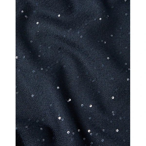 Brunello Cucinelli Cashmere and silk Diamond yarn scarf in Blue, view 3 | Scarves | Coveti