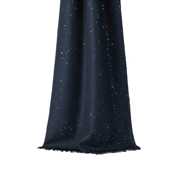 Brunello Cucinelli Cashmere and silk Diamond yarn scarf in Blue | Scarves | Coveti