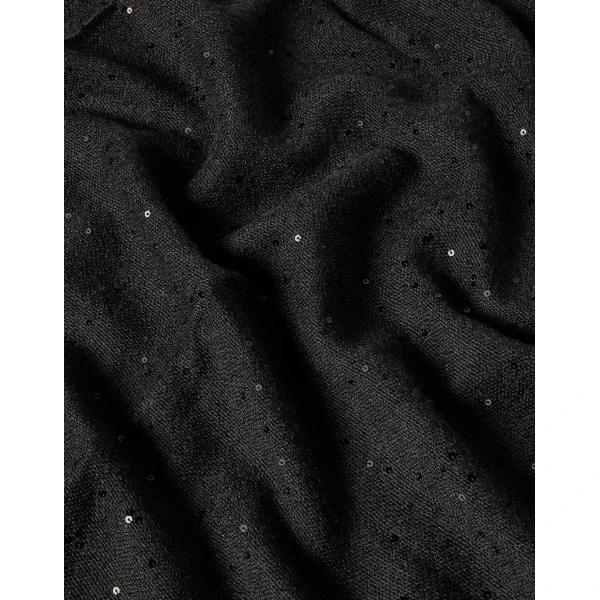 Brunello Cucinelli Cashmere and silk Diamond yarn scarf in Lignite Grey, view 3 | Scarves | Coveti