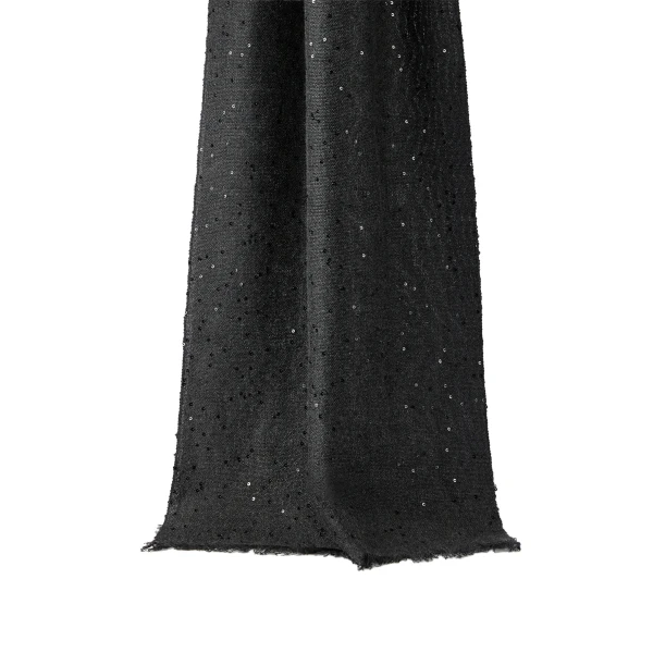Brunello Cucinelli Cashmere and silk Diamond yarn scarf in Lignite Grey | Scarves | Coveti