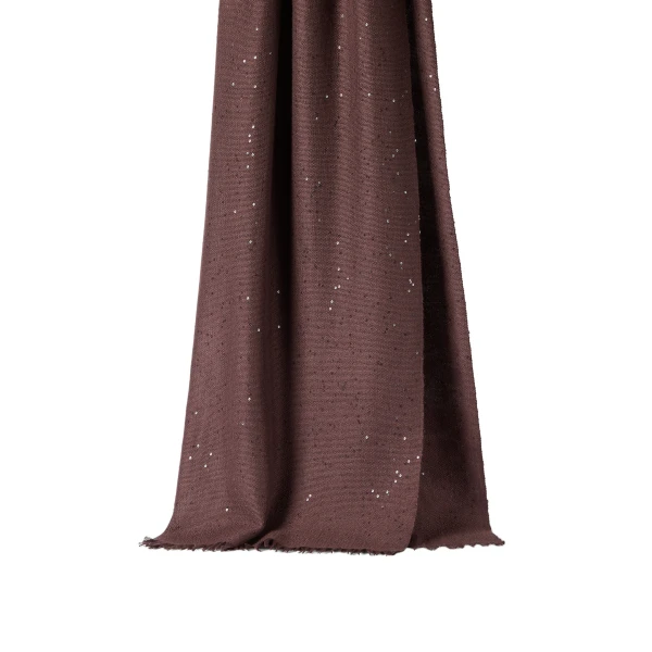 Brunello Cucinelli Cashmere and silk Diamond yarn scarf in Mauve | Scarves | Coveti