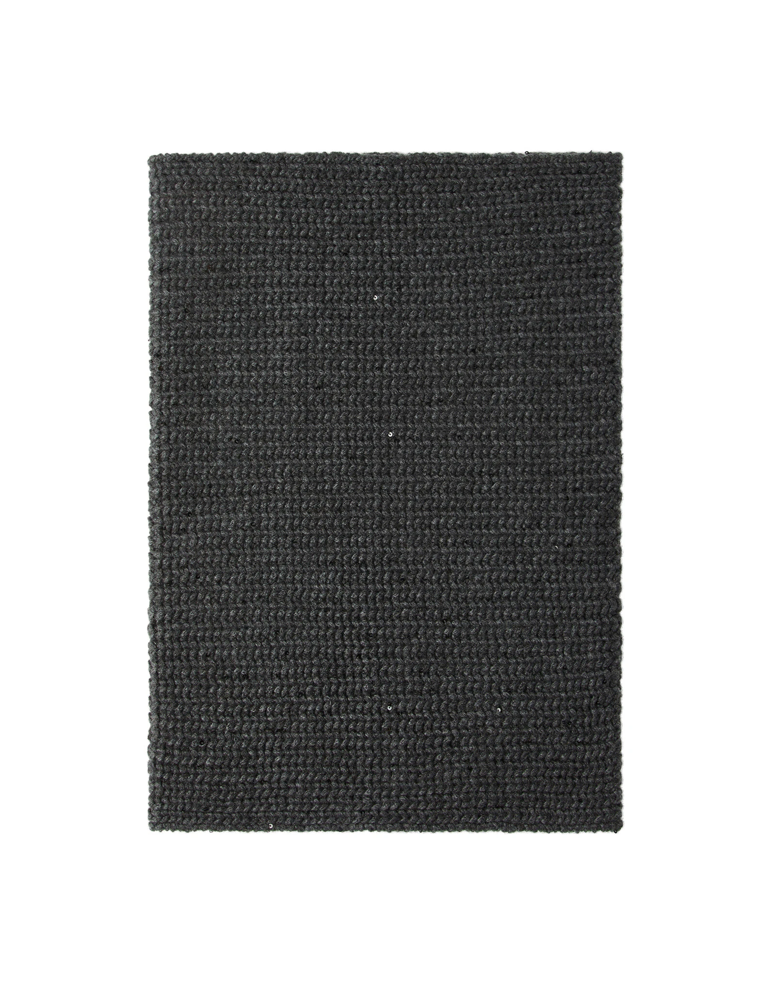 Brunello Cucinelli Cashmere and silk rib knit neck warmer in Lignite Grey Brunello Cucinelli Cashmere and silk rib knit neck warmer in Lignite Grey | Scarves | Coveti
