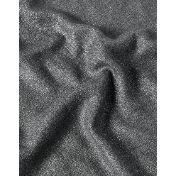 Brunello Cucinelli Cashmere and silk scarf in Lead, view 3 | Scarves | Coveti