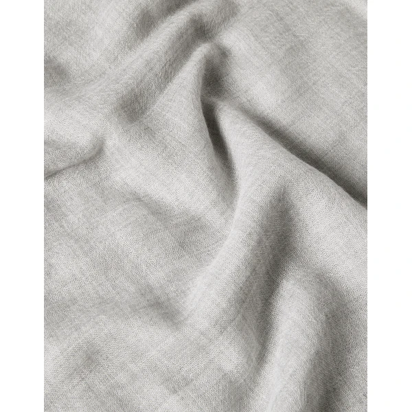 Brunello Cucinelli Cashmere and silk scarf in Light Grey, view 3 | Scarves | Coveti