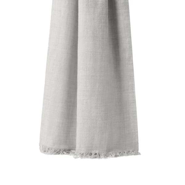 Brunello Cucinelli Cashmere and silk scarf in Light Grey | Scarves | Coveti