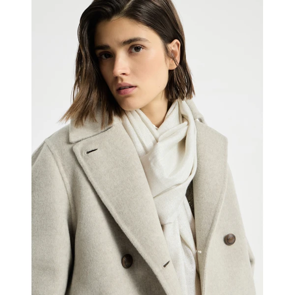 Brunello Cucinelli Cashmere and silk scarf in Panama, view 4 | Scarves | Coveti