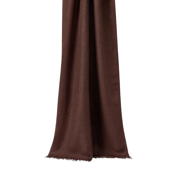 Cashmere and silk scarf in Pine Cone Brown