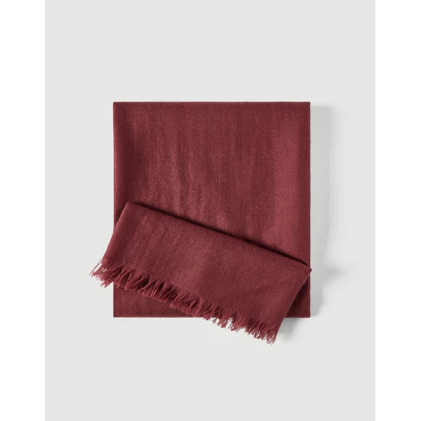 Brunello Cucinelli Cashmere and silk scarf in Red, view 2 | Scarves | Coveti