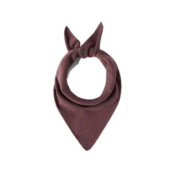 Brunello Cucinelli Cashmere foulard with monili in Mauve | Scarves | Coveti