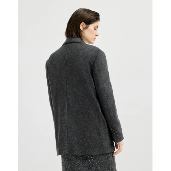 Cashmere jersey blazer in Anthracite - Image 3