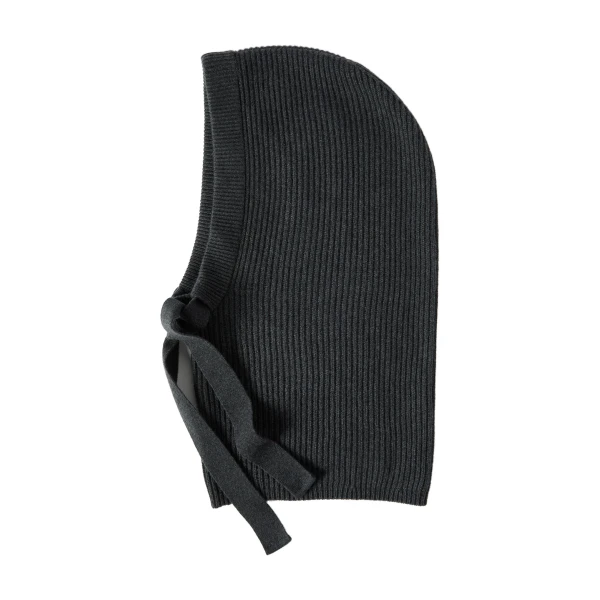 Brunello Cucinelli Cashmere knit balaclava in Stone Grey | Hats | Coveti