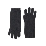 Brunello Cucinelli Cashmere knit gloves with monili in Lignite Grey | Gloves | Coveti