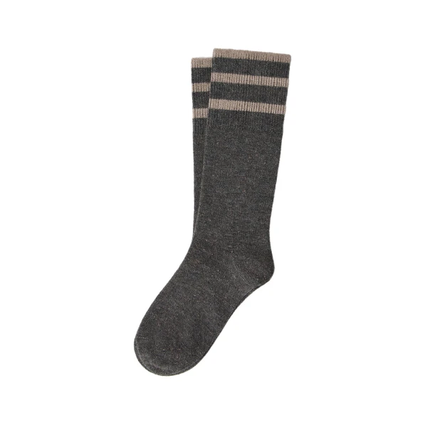 Cashmere knit socks in Dark Grey
