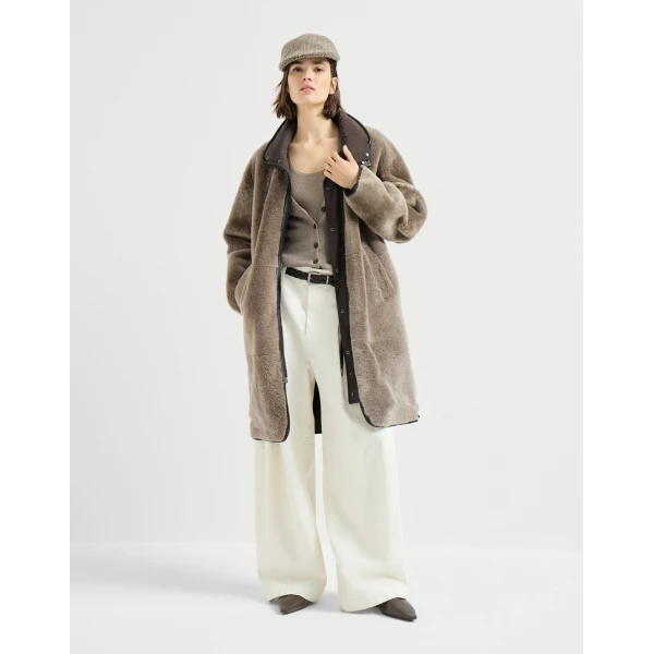 Brunello Cucinelli Cashmere knit top in Rope, view 6 | Sweaters | Coveti