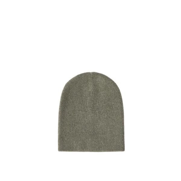 Brunello Cucinelli Cashmere rib knit beanie in Origano | Hats | Coveti
