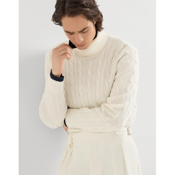 Brunello Cucinelli Cashmere turtleneck sweater in Panama, view 5 | Knitwear | Coveti