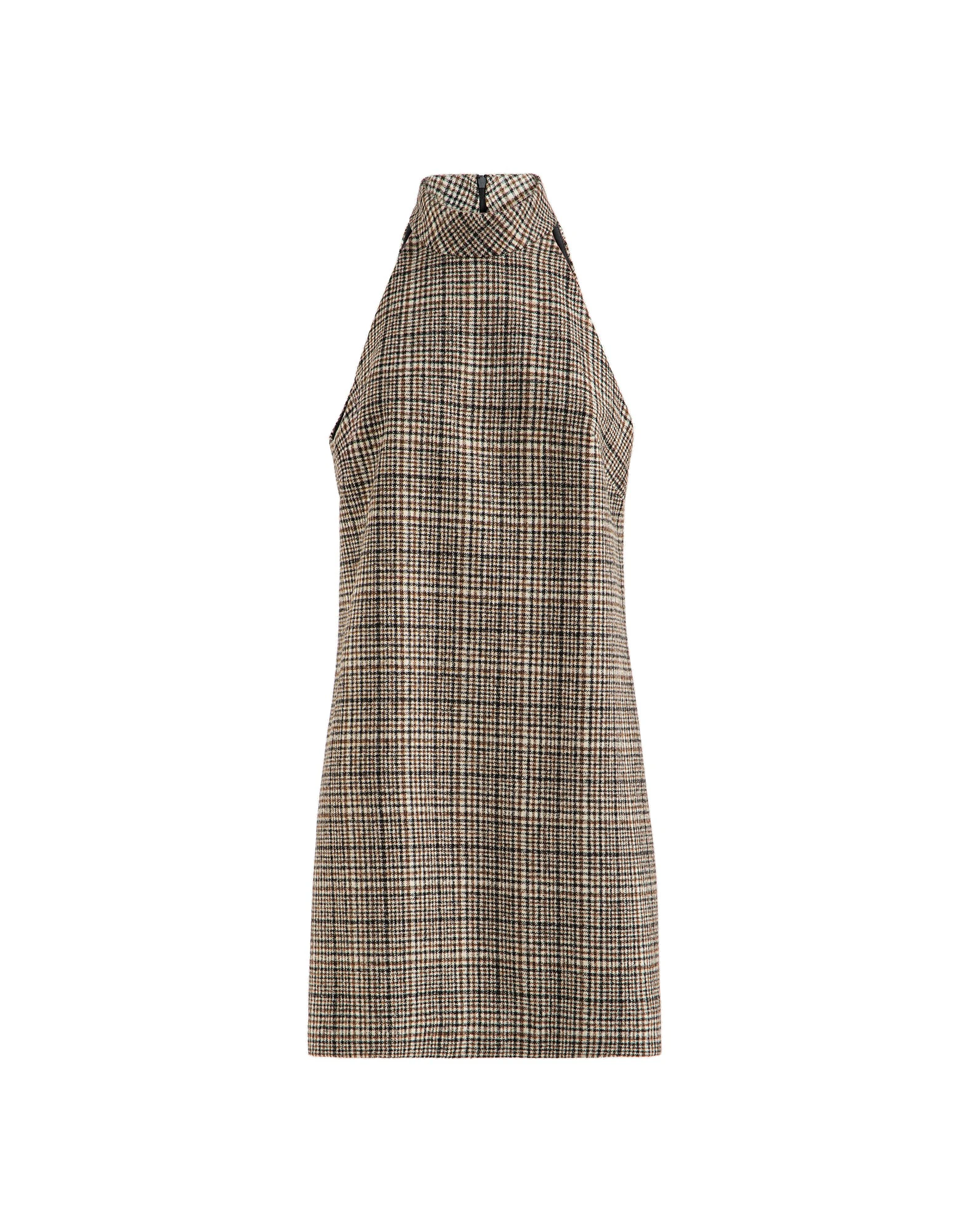 Brunello Cucinelli Checked alpaca and wool dress in Brown | Buy Dresses at Coveti Brunello Cucinelli Checked alpaca and wool dress in Brown