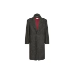 Brunello Cucinelli Chevron coat in Dark Grey | Coats | Coveti