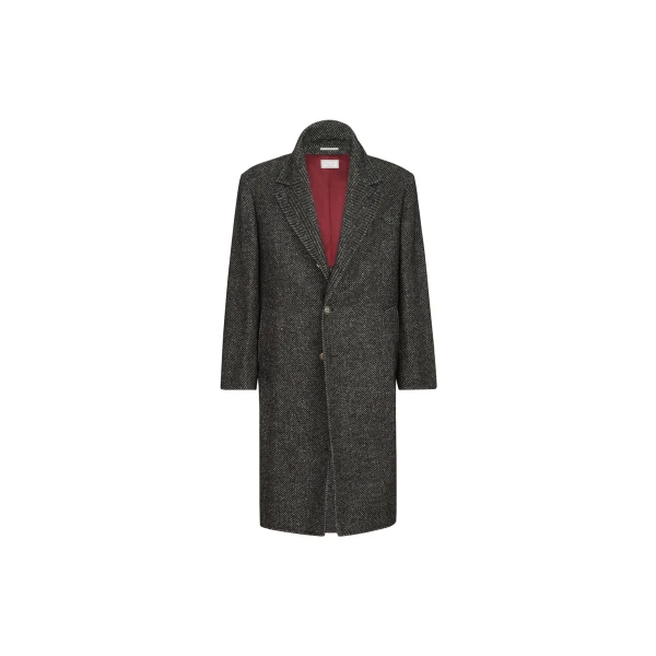 Chevron coat in Dark Grey
