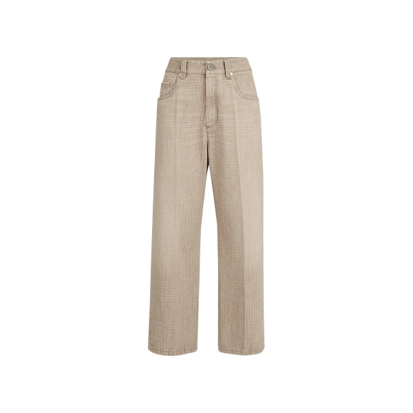 Contemporary Square trousers in Sand