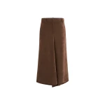 Brunello Cucinelli Corduroy flute skirt in Cigar