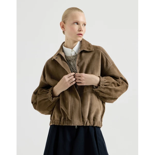 Couture suede jacket in Origano - Image 2
