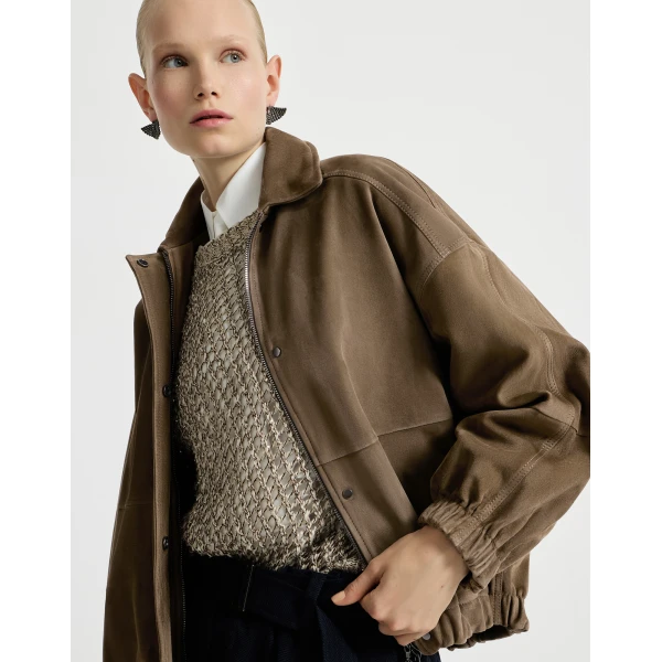 Couture suede jacket in Origano - Image 5