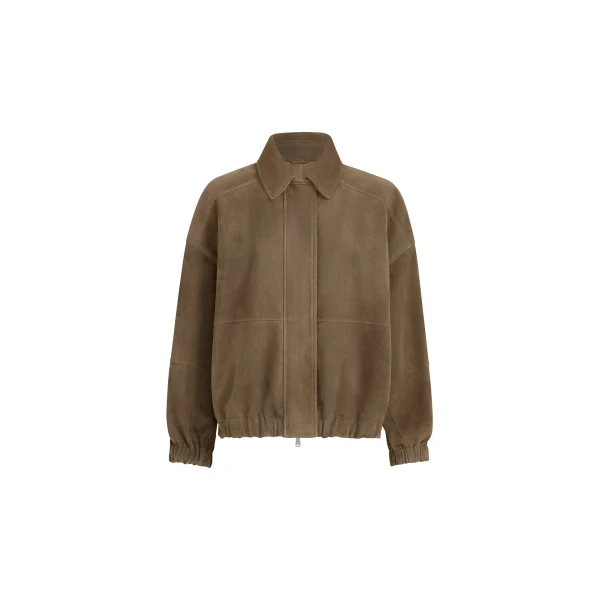 Brunello Cucinelli Couture suede jacket in Origano