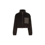 Brunello Cucinelli Cropped outerwear jacket with monili in Coffee | Jackets | Coveti